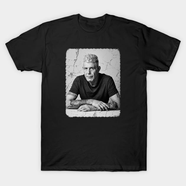 Anthony Bourdain - Vintage T-Shirt by GoodMan999